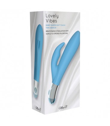 LOVELY VIBES CONEJITO VIBRADOR CON TACTO SUAVE AZUL