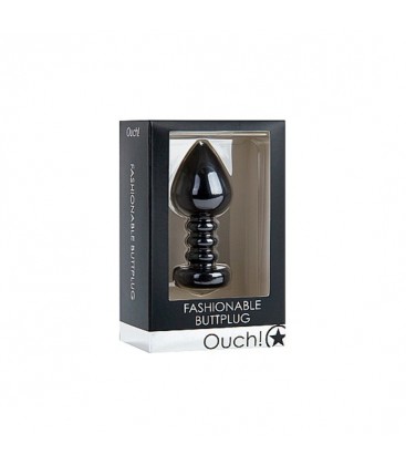 OUCH FASHIONABLE BUTTPLUG NEGRO