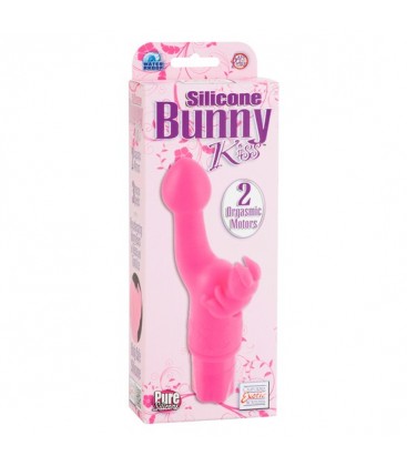 SILICONE CONEJITO VIBRADOR KISS ROSA