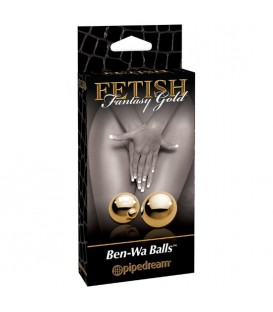 FETISH FANTASY GOLD BOLAS MEDIANAS BEN-WA METALICAS DORADADAS