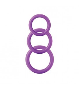 TWIDDLE ANILLO PARA EL PENE TRES TAMAÑOS MORADO