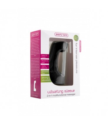 VIBRATING FUNDA PARA EL PENE 2 IN 1 MULTIFUNCIONAL MASAJEADOR NEGRO