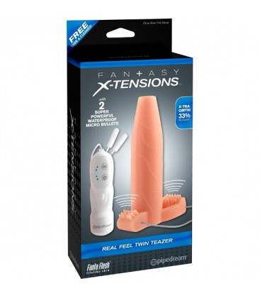 FUNDA PARA EL PENE CON VIBRADOR Y DOBLE ESTIMULACIoN