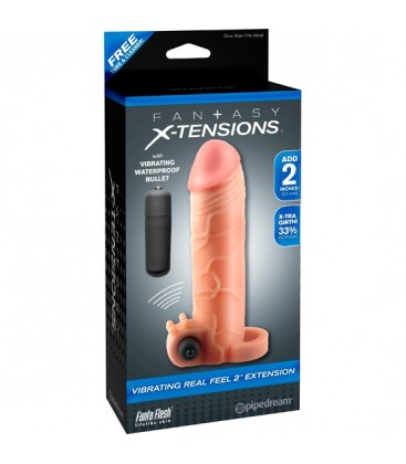 EXTENSION PARA EL PENE CON VIBRADOR REAL FEEL 2