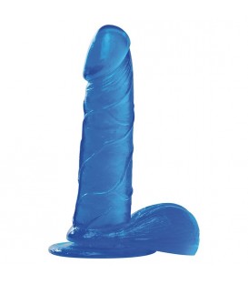 DILDO REAL LIVING AZUL 6.5 INCH
