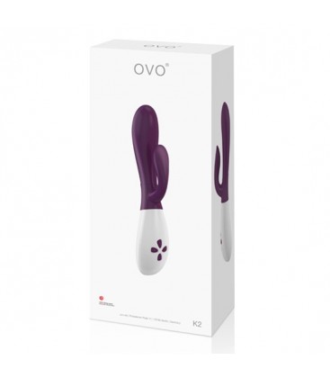 OVO K2 VIBRADOR CONEJITO MORADO BLANCO