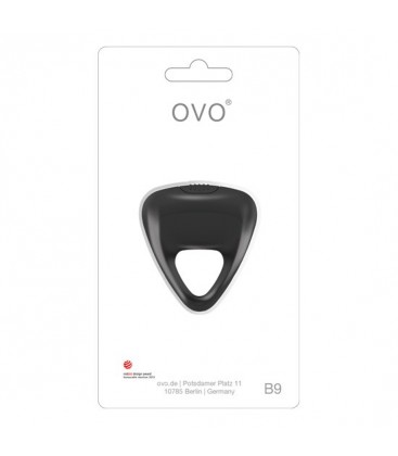 OVO B9 ANILLO VIBRADOR NEGRO