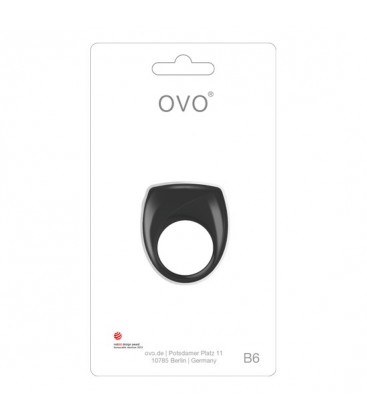 OVO B6 ANILLO VIBRADOR NEGRO