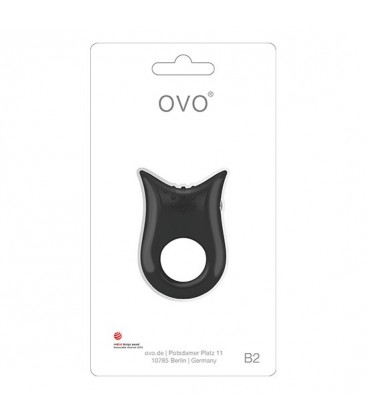 OVO B2 ANILLO VIBRADOR NEGRO