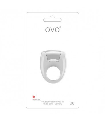 OVO B8 ANILLO VIBRADOR BLANCO