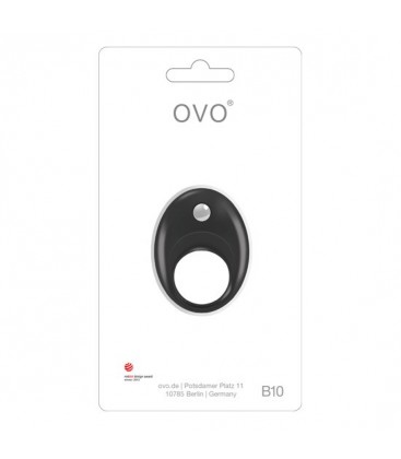 OVO B10 ANILLO VIBRADOR NEGRO