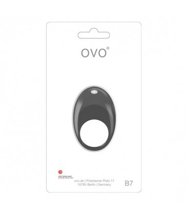 OVO B7 ANILLO VIBRADOR NEGRO