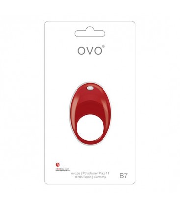 OVO B7 ANILLO VIBRADOR ROJO