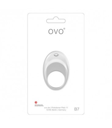 OVO B7 ANILLO VIBRADOR BLANCO