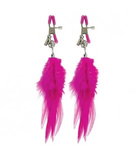 FETISH FANTASY PINZAS PARA PEZONES CON PLUMAS ROSA