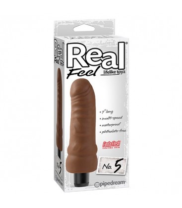 REAL FEEL LIFELIKE TOYZ VIBRADOR NUM 5 MARRON