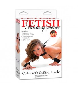 FETISH FANTASY COLLAR CON CORREA Y ESPOSAS