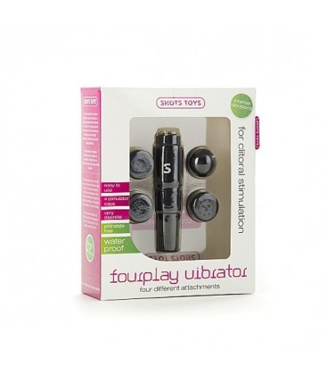 FOURPLAY VIBRATOR MASAJEADOR 4 CABEZALES NEGRO