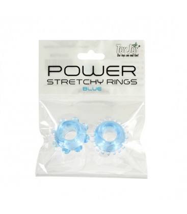 POWER STRETCHY ANILLO AZUL 2PCS