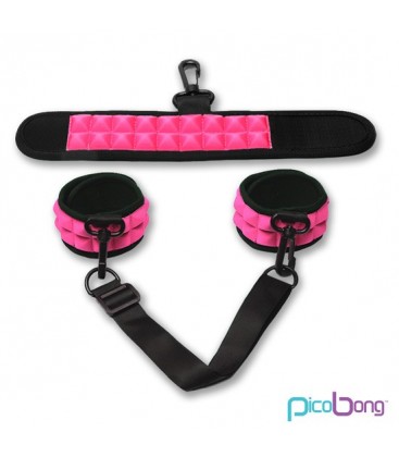 PICOBONG RESIST NO EVIL CUFFS ESPOSAS NEOPRENO ROSA