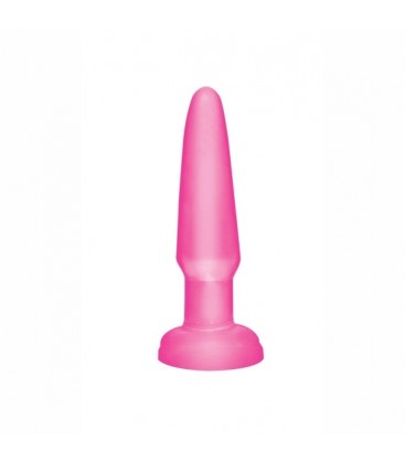 BASIX MINI PLUG ANAL DE GELATINA 9 CM ROSA