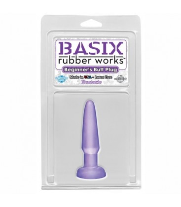 BASIX MINI PLUG ANAL DE GELATINA 9 CM LILA