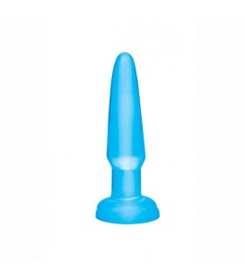 BASIX MINI PLUG ANAL DE GELATINA 9 CM AZUL