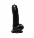 BASIX PENE DE GELATINA SUCCION NEGRO 18 CM