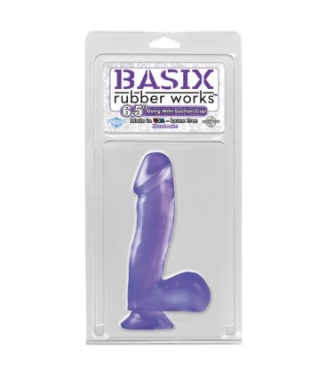 BASIX PENE DE GELATINA SUCCION LILA 16 CM