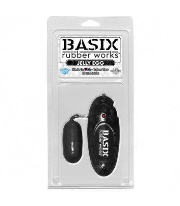 BASIX HUEVO VIBRADOR DE GELATINA NEGRO