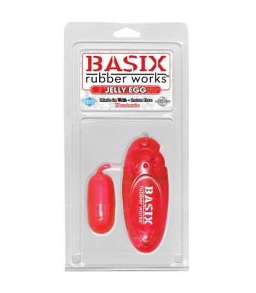 BASIX HUEVO VIBRADOR DE GELATINA ROJO