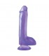 BASIX PENE DE GELATINA SUCCION LILA 19 CM