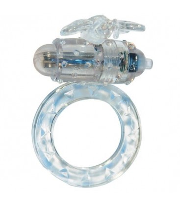 ANILLO PENE CON VIBRACION TRANSPARENTE