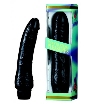 VIBRATOR DE GELATINA NEGRO 20 CM