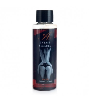 EXTASE SENSUEL ACEITE DE MASAJE EFECTO CALOR CHOCOLATE Y NARANJA