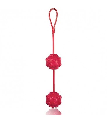 BOLAS CHINAS CON RELIEVES DE CORAZONES ROJOS