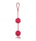 BOLAS CHINAS CON RELIEVES DE CORAZONES ROJOS