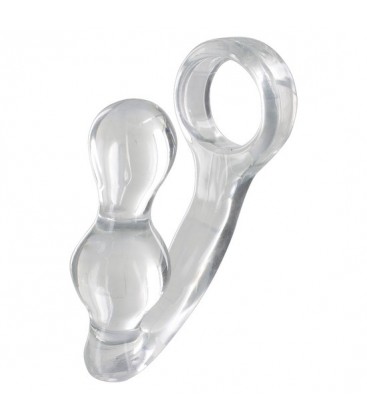 MANPOWER PLUG CON ANILLO PARA EL PENE TRANSPARENTE