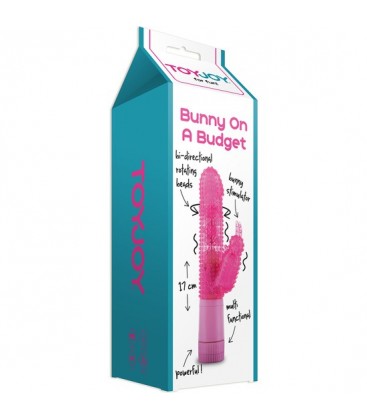 BUNNY OA VIBRADOR CONEJITO RAMPANTE CON LUNARES ROSA