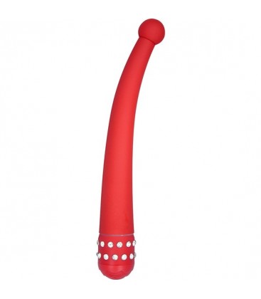 G SPOT VIBRADOR ROJO CON DIAMANTES