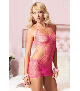 LEG AVENUE PICARDIAS DE RED INDUSTRIAL CON ABERTURAS ROSA