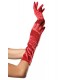 LEG AVENUE GUANTES SATINADOS DE COLOR ROJO