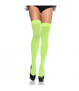 LEG AVENUE MEDIAS OPACAS DE NYLON VERDE NEON