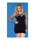 LEG AVENUE MINI VESTIDO SIN COSTURAS NEGRO