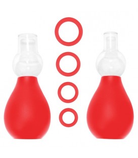 OUCH SET ERECTOR DE PEZONES ROJO