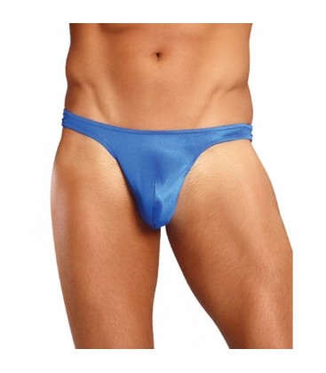 MALE POWER TANGA AZUL SATINADO