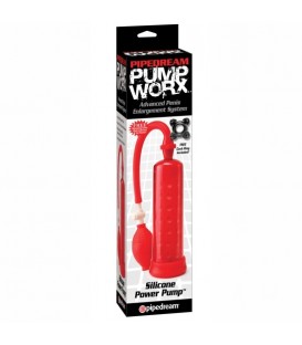 PUMP WORX BOMBA DE ERECCION SILICONA ROJA