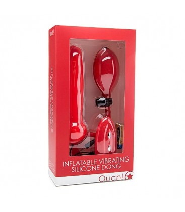 OUCH DILDO INFLABLE DE SILICONA ROJO