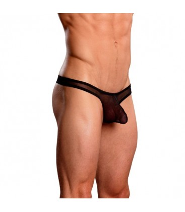 MALE POWER TANGA TRANSPARENCIAS NEGRO