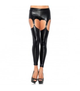 LEG AVENUE LEGGING EFECTO MOJADO CON LIGUEROS